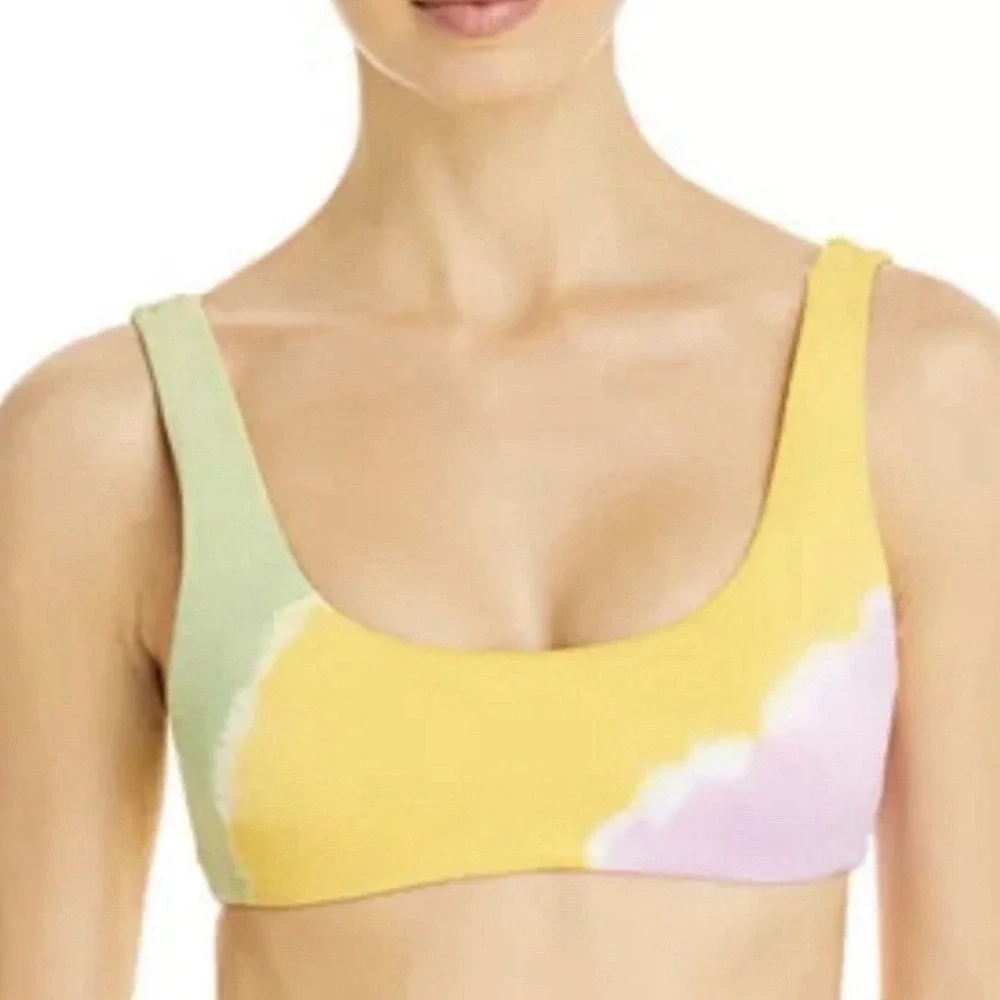 LSpace New Tie-Dye Lizzie Bikini Top Sunburst XS (30-32 A-C) L*Space 284619‎ NWT